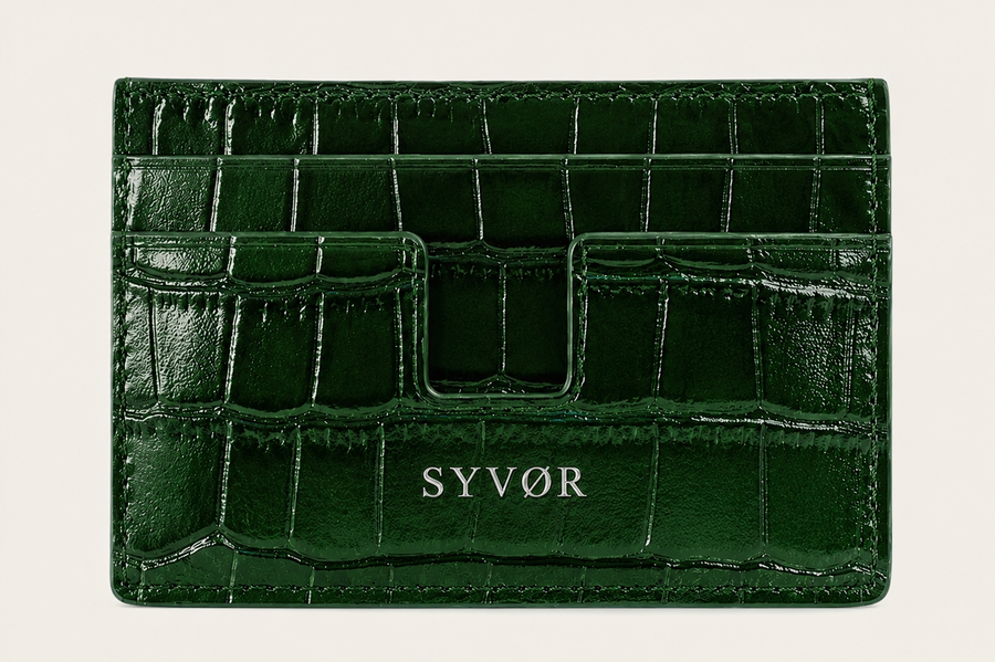 Crocodile Embossed Cardholder | Green
